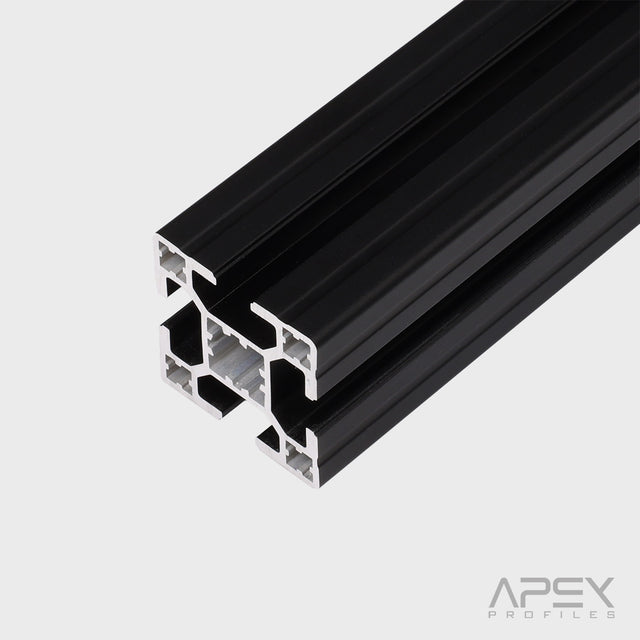 Black aluminium profile